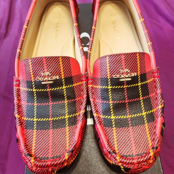 Coach Marley Driver Plaid Loafers – Size 8.5B (US) - Picture 1 of 5